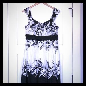 Black and White Floral Dress